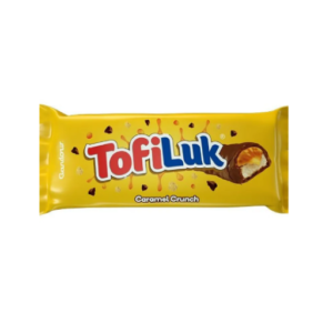 TOFILUK” Chocolate Flavor and Caramel Coated Tofi Luk Biscuit 22g