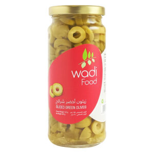 Wadi Food Sliced Green Olives 340g