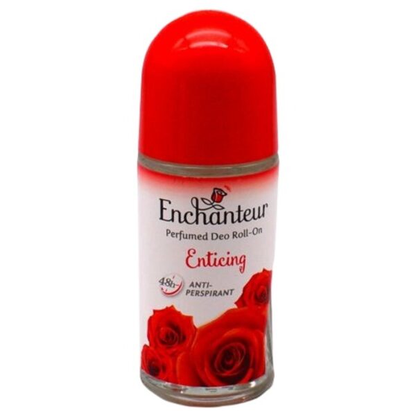 Enchanteur ENTICING Roll On, 48 Hr Odour Protection, Anti-Perspirant, 50ml